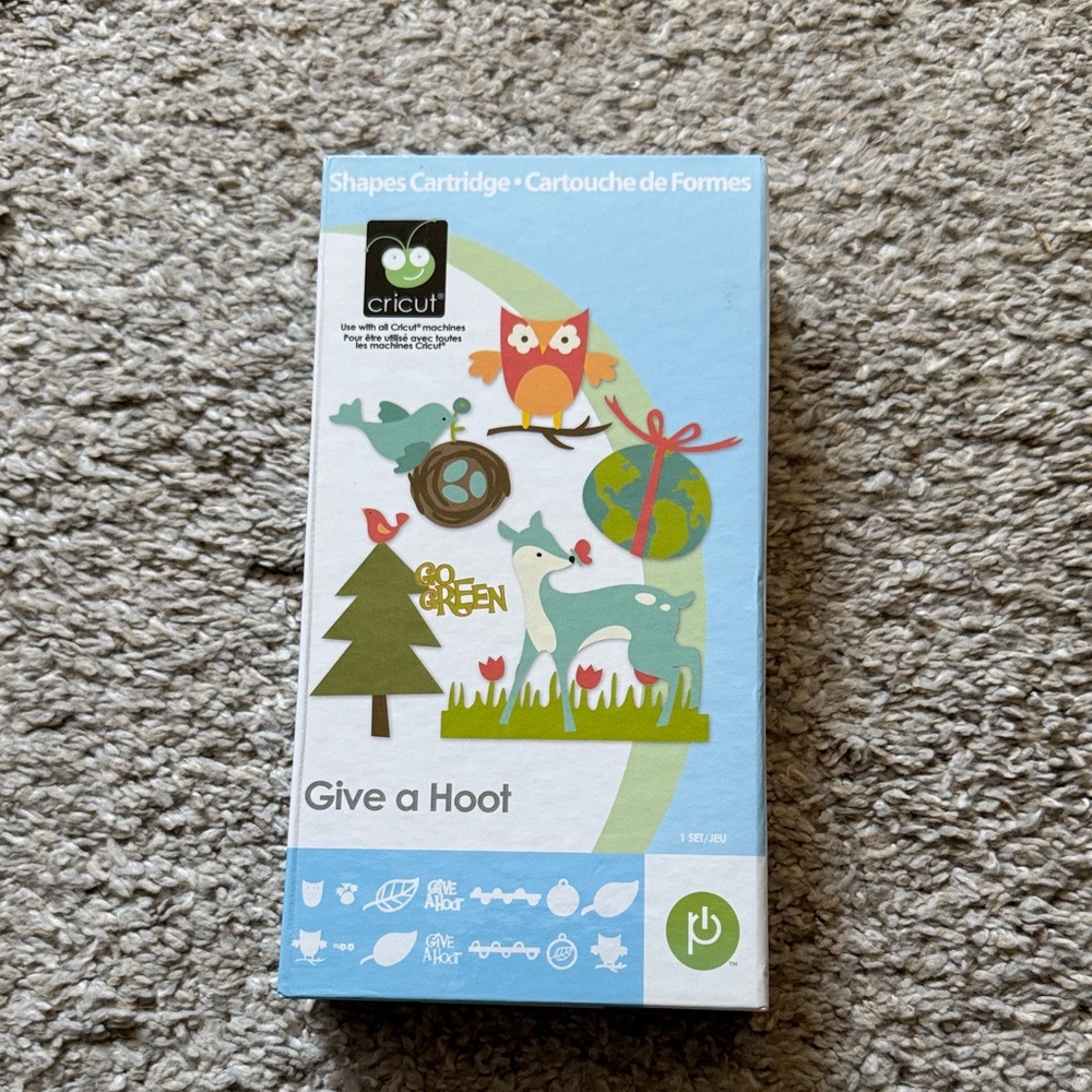 Cricut Give a Hoot Shapes Cartridge with Colorful Nature Designs